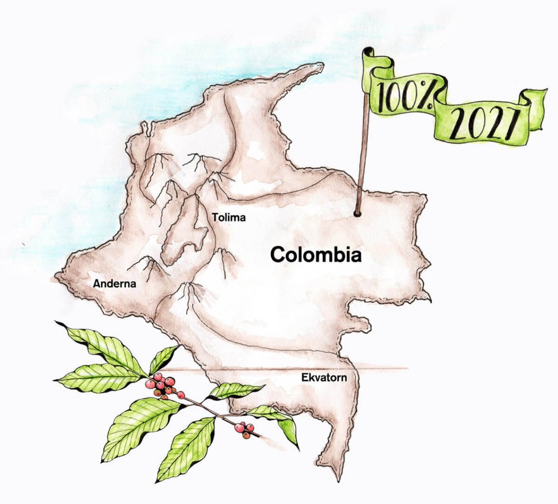 Ekologisk kaffeproduktion Colombia
